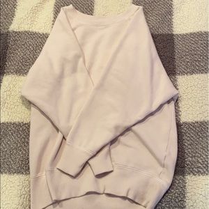Aerie oversized light pink crew neck